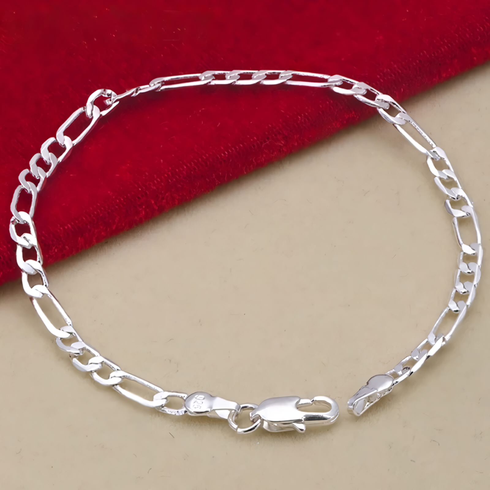Conjunto Pulseira e Correntinha Luzza Elo Figaro