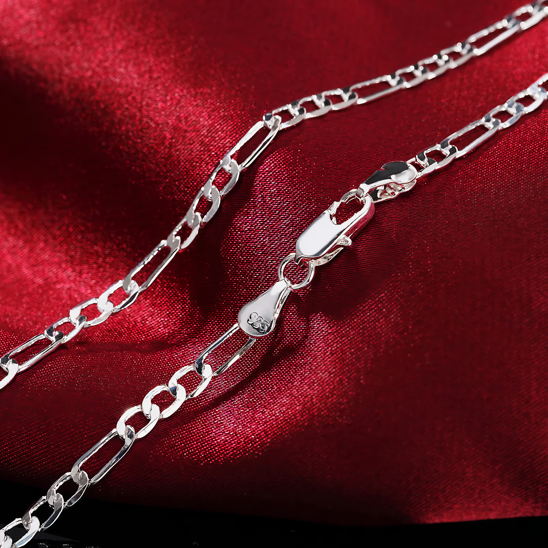 Conjunto Pulseira e Correntinha Luzza Elo Figaro