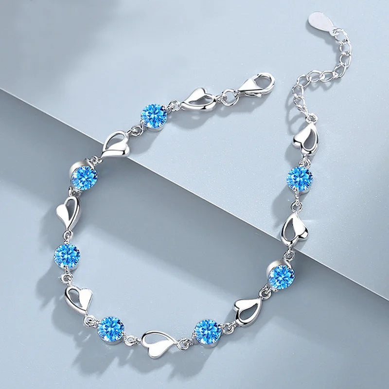 Pulseira Luzza Coração e Cristal