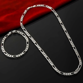 Conjunto Pulseira e Correntinha Luzza Elo Figaro