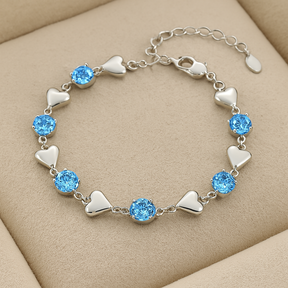 Pulseira Luzza Coração e Cristal