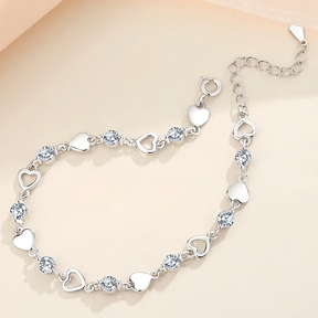 Pulseira Luzza Coração e Cristal